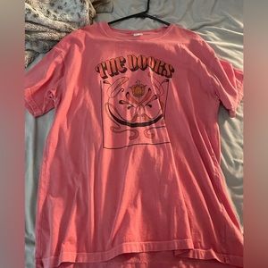 Pink Oversized The Doors Graphic Tee